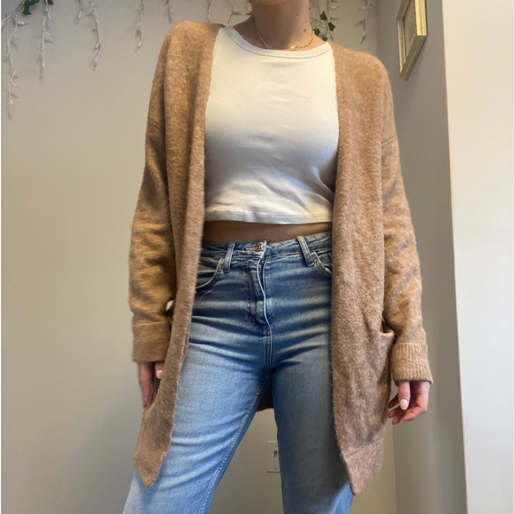WILFRED FREE ARITZIA Brown Long Cardigan